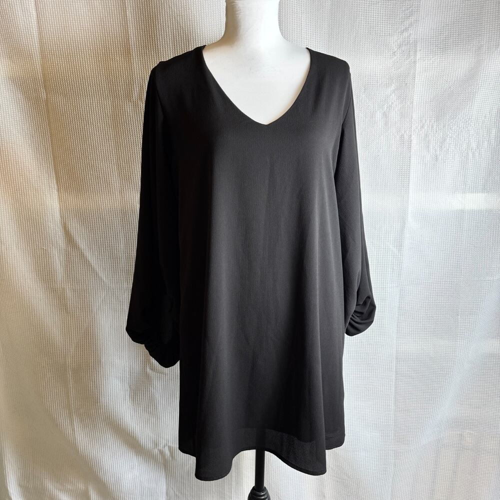 Vici Tyche Size M Black Cocktail Sheeth Dress Dolman Sleeve Formal Quiet Luxury